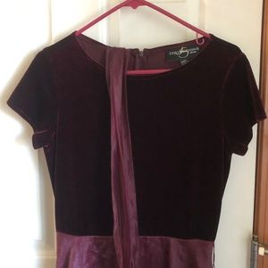 Burgundy Short Sleeve Dress